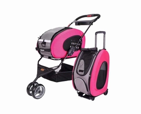 Ibiyaya EVA 5-in-1 Combo Pet Carrier   Stroller Hot Pink