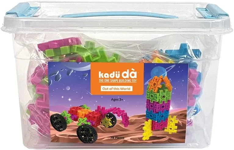 Incredibly Interconnectable Toys KADU DA Out of This World 78 Piece Set - STEM/STEAM Building   Construction Toy, for Open   Imaginative Play