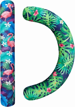 Inflatable Swimming Noodles Set - 2 Pack Fabric Covered Pool Floats for Adults, Pool Noodles Curved Swimming Pool Float for Adult Summer Beach Party Vacation Pool Sea Beach Lake