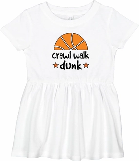 inktastic Basketball Crawl Walk Dunk Infant Dress