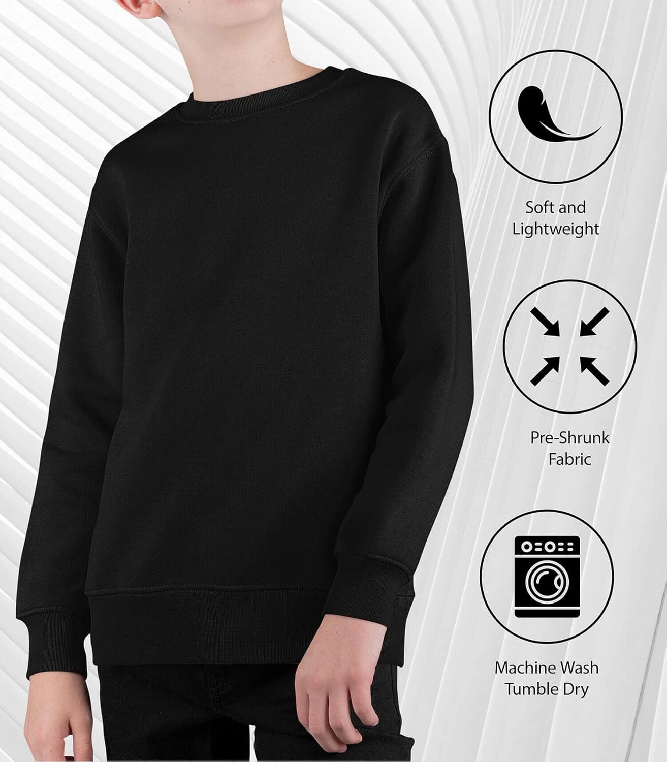 Instant Message - Shark Biting Surf Board - Toddler & Youth Crewneck Fleece Sweatshirt