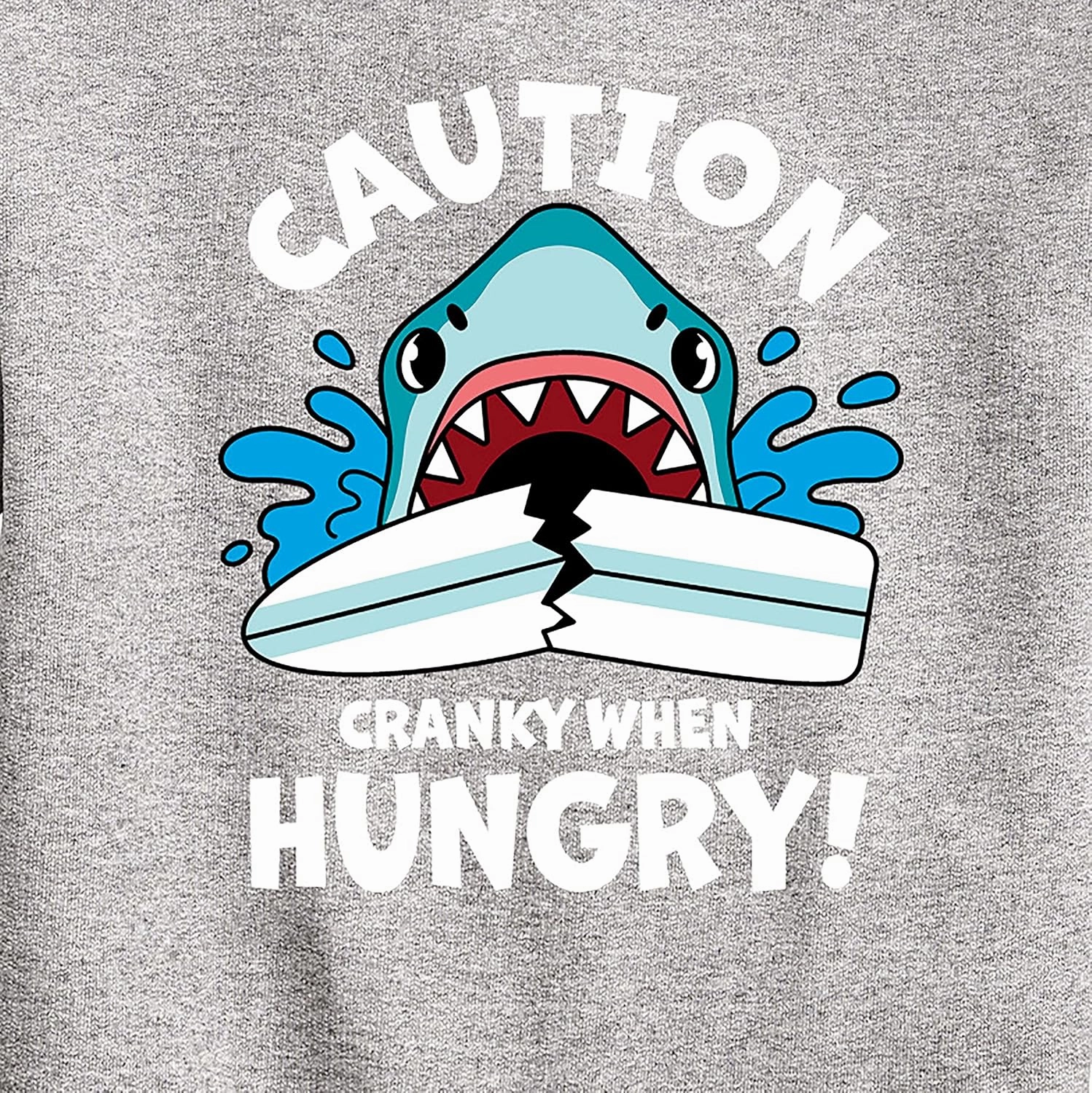 Instant Message - Shark Biting Surf Board - Toddler & Youth Crewneck Fleece Sweatshirt