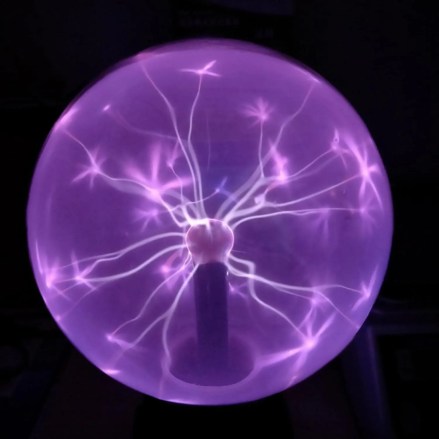 Interactive Plasma Ball, Modern Touch & Voice Controlled, Purple & Red Glow, Decorative Indoor Plasma Lamp, USB Powered, 1 Pack