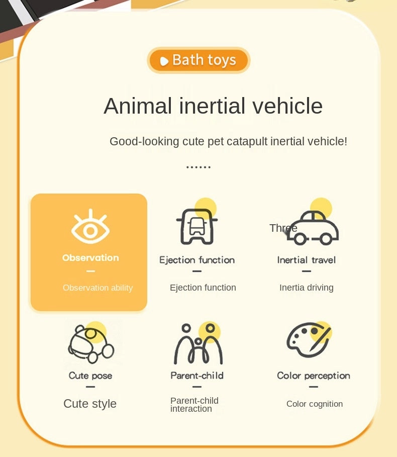 Interactive Baby Cartoon Toy Car