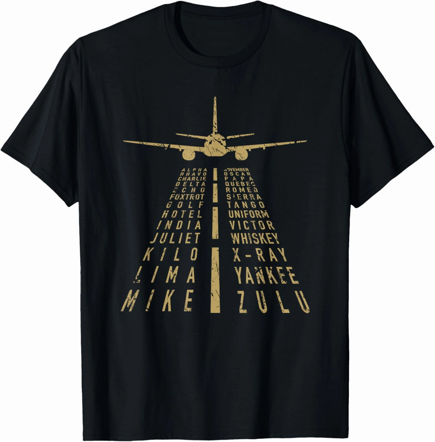 International Phonetic Alphabet Aviation Big Jet Design T-Shirt