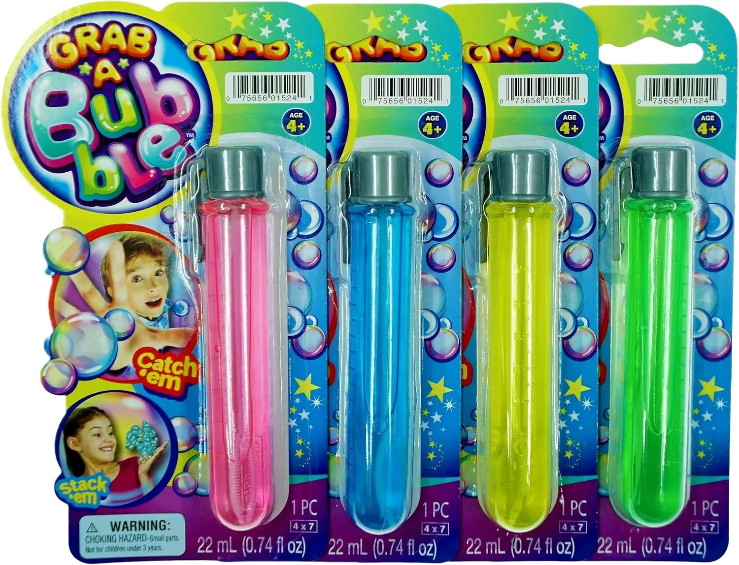 JA-RU Grab a Bubble Touchable Mini Bubble Wands (24 Mini Bubbles Assorted) Small Bubble Tube for Kids. Outdoor Summer Toys Bulk Party Favors Birthday Gifts Giveaways. 1524-24p