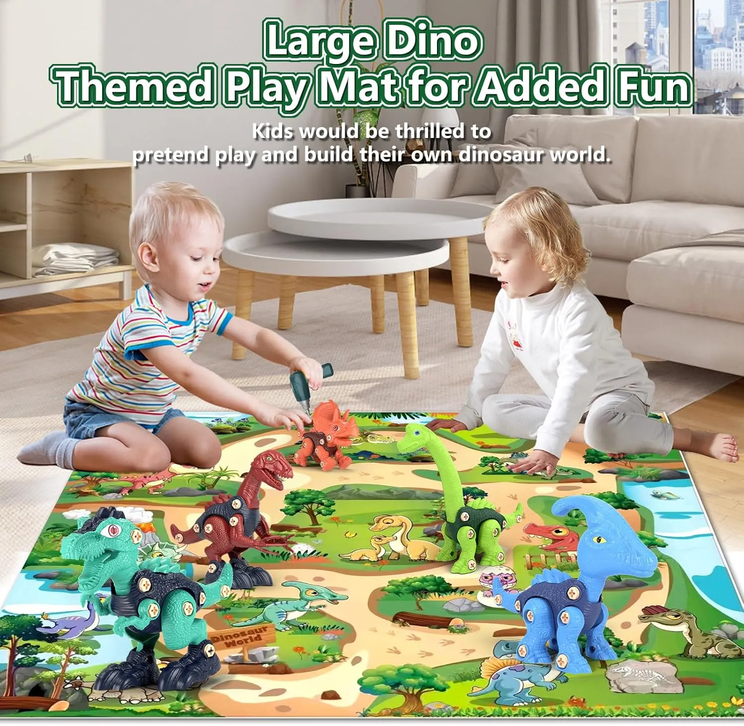 Jasonwell Kids Building Dinosaur Toys - Boys STEM Take Apart Construction Set Educational Dino Kit Play Set Easter Party Favors Christmas Birthday Gifts for Toddler Girls Age 3 4 5 6 7 8   Year Old