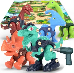 Jasonwell Kids Building Dinosaur Toys - Boys STEM Take Apart Construction Set Educational Dino Kit Play Set Easter Party Favors Christmas Birthday Gifts for Toddler Girls Age 3 4 5 6 7 8   Year Old