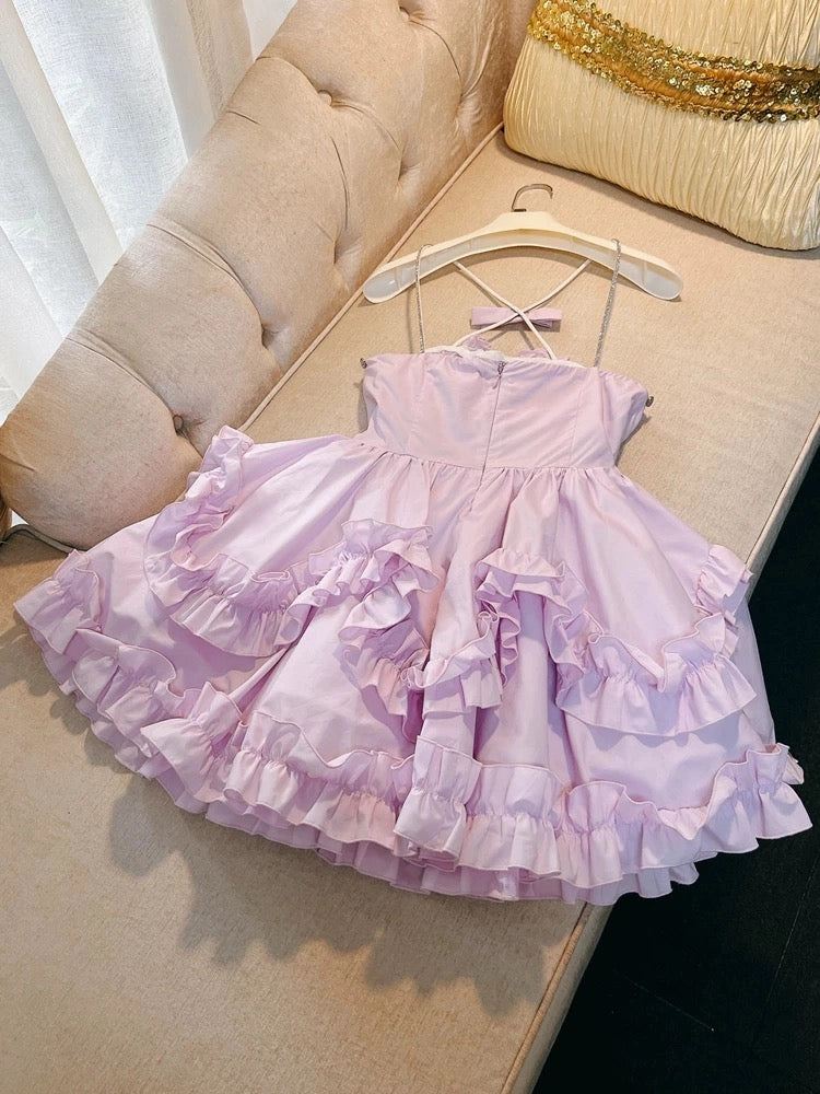 JazzHer Cute Ball Gown Spaghetti Straps Pink Short Homecoming Dresses th Birthday Outfit (PRE-ORDER)