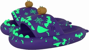 Jfxgjuv Luminous Christmas Shark Slippers - Glow in the Dark, Spooky 3D Cartoon Open Toe Slides