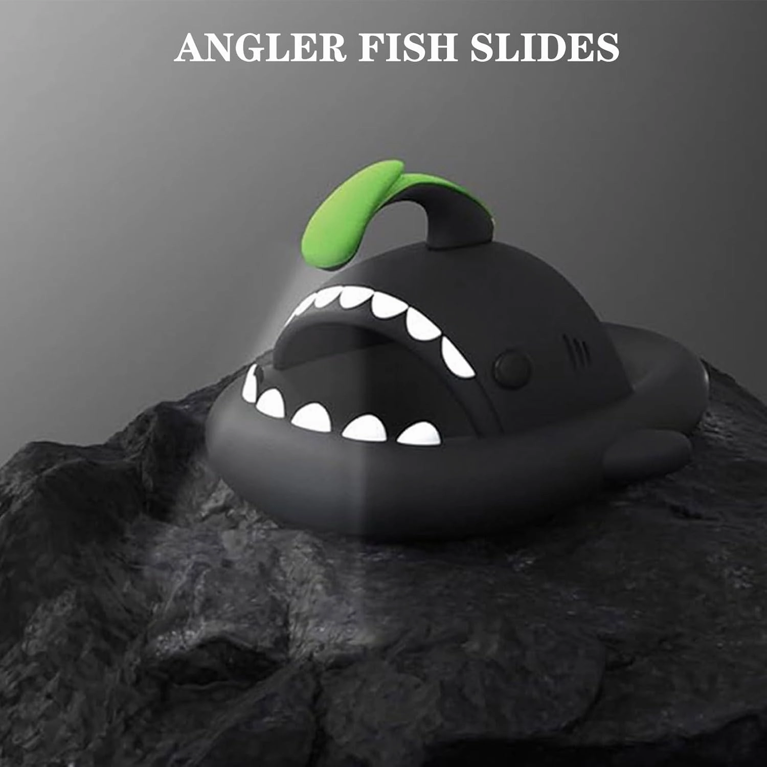 Jfxgjuv Sharklas Polares Sharky Chanclas Originales Angler Fish Slides Glow in The Dark Cloud Shark Slides Thick Sole Non Slip Open Toe Shark Slippers for Women Men
