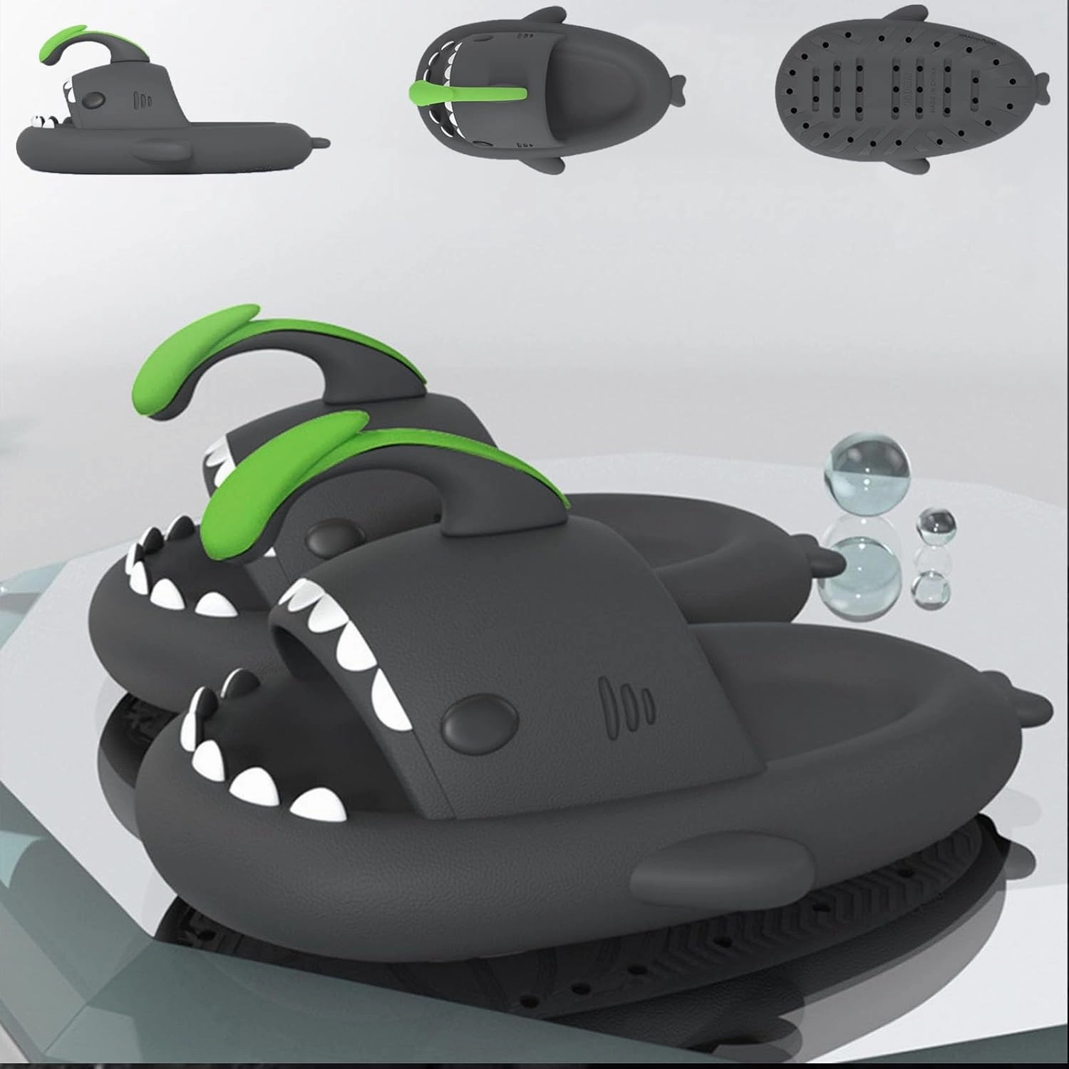 Jfxgjuv Sharklas Polares Sharky Chanclas Originales Angler Fish Slides Glow in The Dark Cloud Shark Slides Thick Sole Non Slip Open Toe Shark Slippers for Women Men