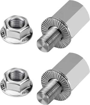 Jingzan 2 Set Bicycle Hub Hitch Adapter, M10*1.0 Thru Axle Adapter, 304 Stainless Steel Universal Bicycle Trailer Coupling Connector for Cargo, Pet & Trailers