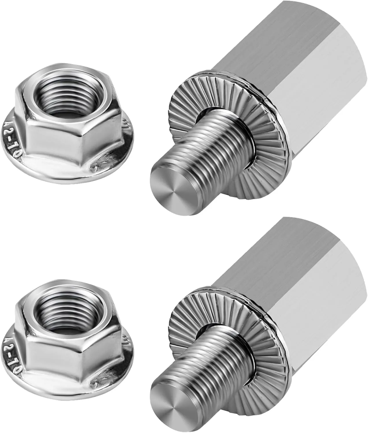 Jingzan 2 Set Bicycle Hub Hitch Adapter, M10*1.0 Thru Axle Adapter, 304 Stainless Steel Universal Bicycle Trailer Coupling Connector for Cargo, Pet & Trailers