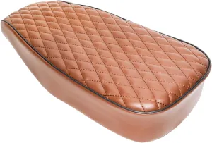 JMCHstore Brown Diamond Stitch Retro Upgraded 17'' Seat Cover for Coleman BT200X Mini Bike 196cc, Hisun 200-7 for Viper 200cc Trail Bike Cushion Replacement Parts