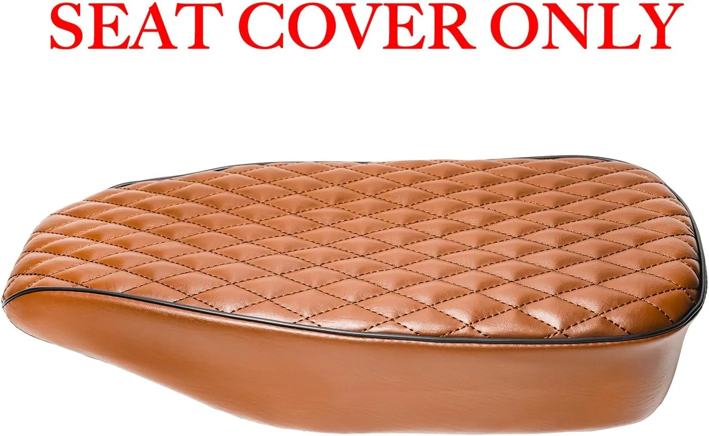 JMCHstore Brown Diamond Stitch Retro Upgraded 17'' Seat Cover for Coleman BT200X Mini Bike 196cc, Hisun 200-7 for Viper 200cc Trail Bike Cushion Replacement Parts
