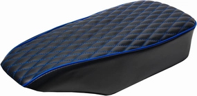 JMCHstore Blue Diamond Stitch Retro Upgraded 17'' Seat Cover for Coleman BT200X Mini Bike 196cc, Hisun 200-7 for Viper 200cc Trail Bike Cushion Replacement Parts