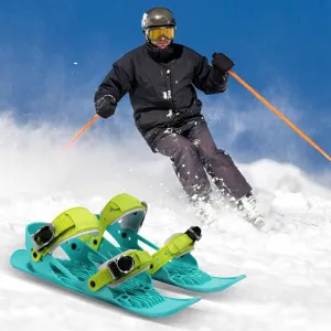 JOJOCY Mini Ski Skate, Adjustable Short Ski Skates Fits Sizes 5-14 Snowskates Snowblades Skiboards Winter Snow-Skiing Equipment Winter, Christmas, Cooling, First Snow Gifts (Gift Box)