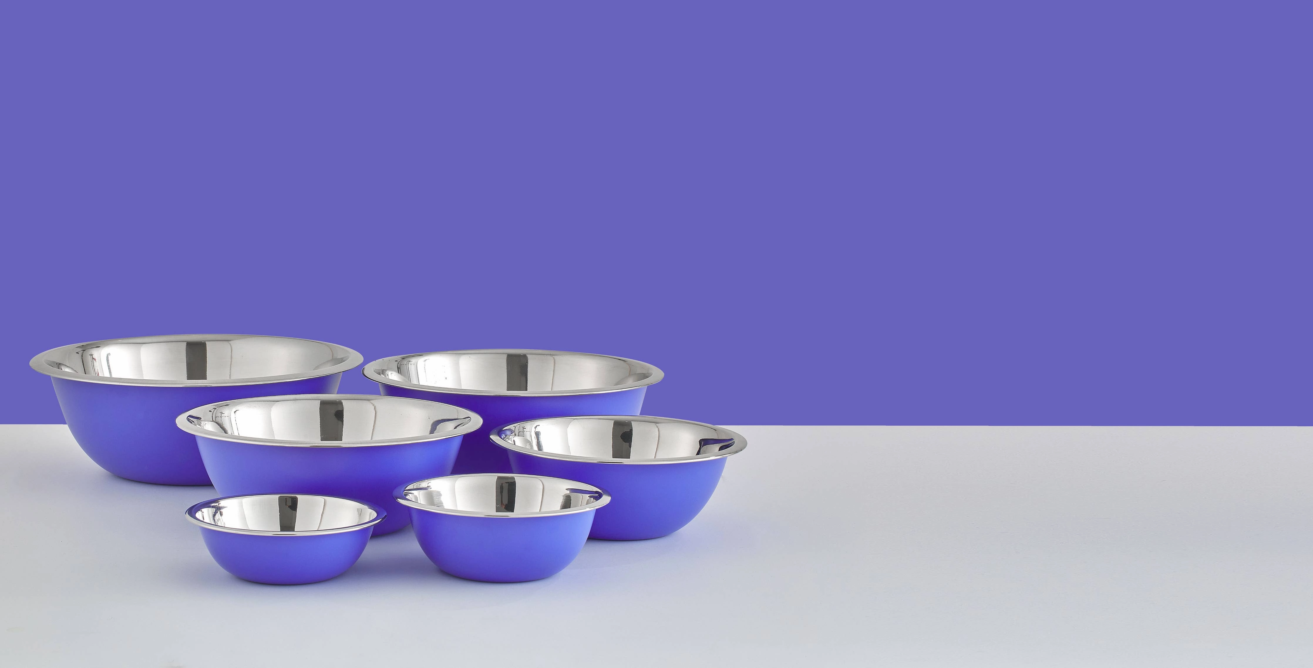 JoyJolt - Stainless Steel Kitchen Mixing Bowls Set - 6 Pieces