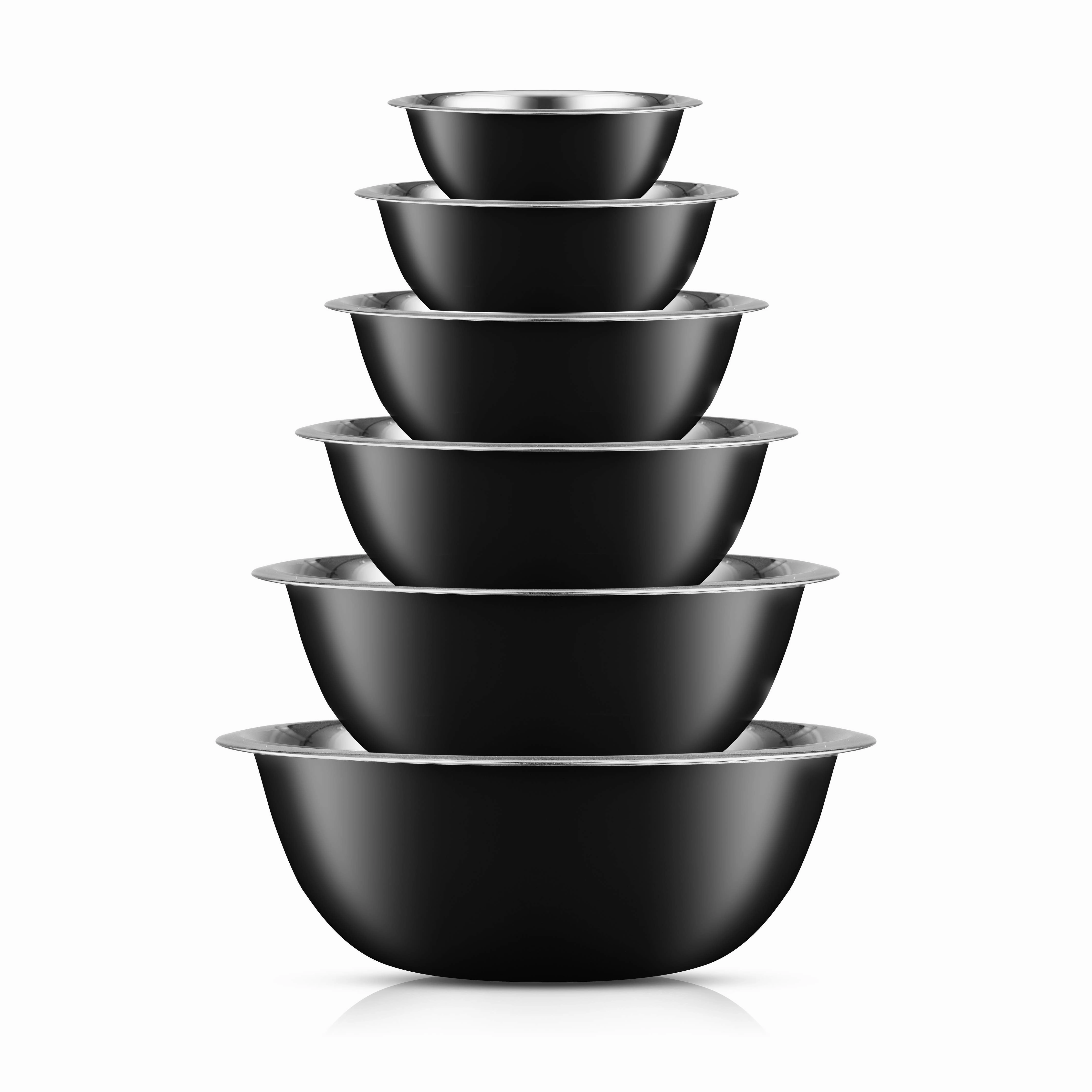 JoyJolt - Stainless Steel Kitchen Mixing Bowls Set - 6 Pieces