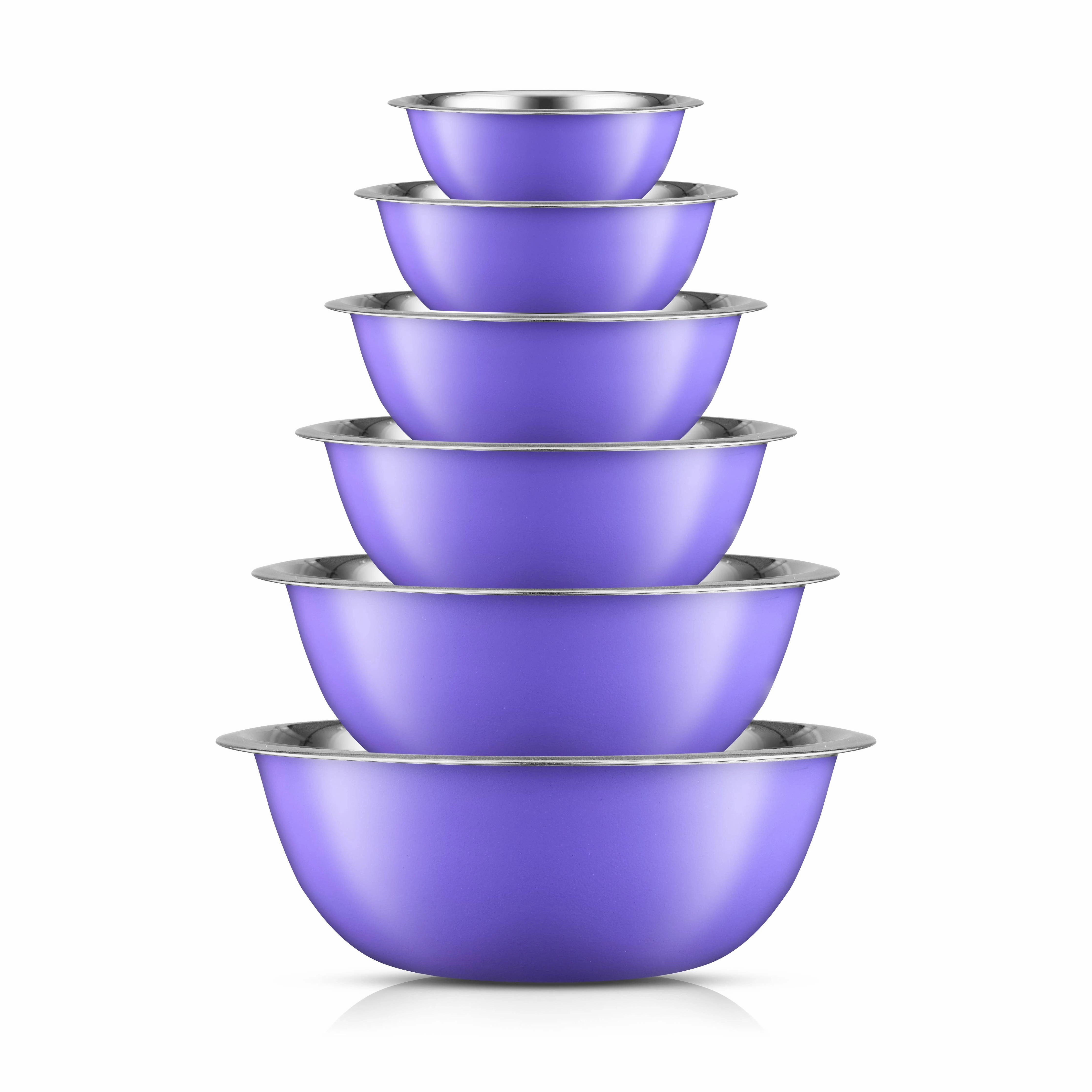 JoyJolt - Stainless Steel Kitchen Mixing Bowls Set - 6 Pieces