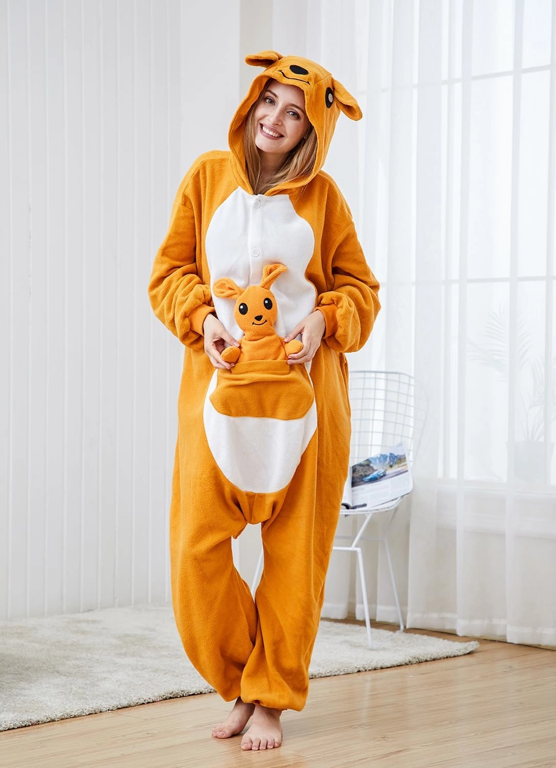 Kangaroo Oneisie Animal Pajamas Cosplay Costume
