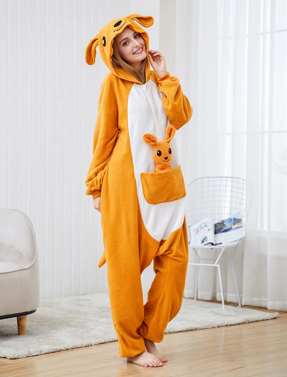 Kangaroo Oneisie Animal Pajamas Cosplay Costume