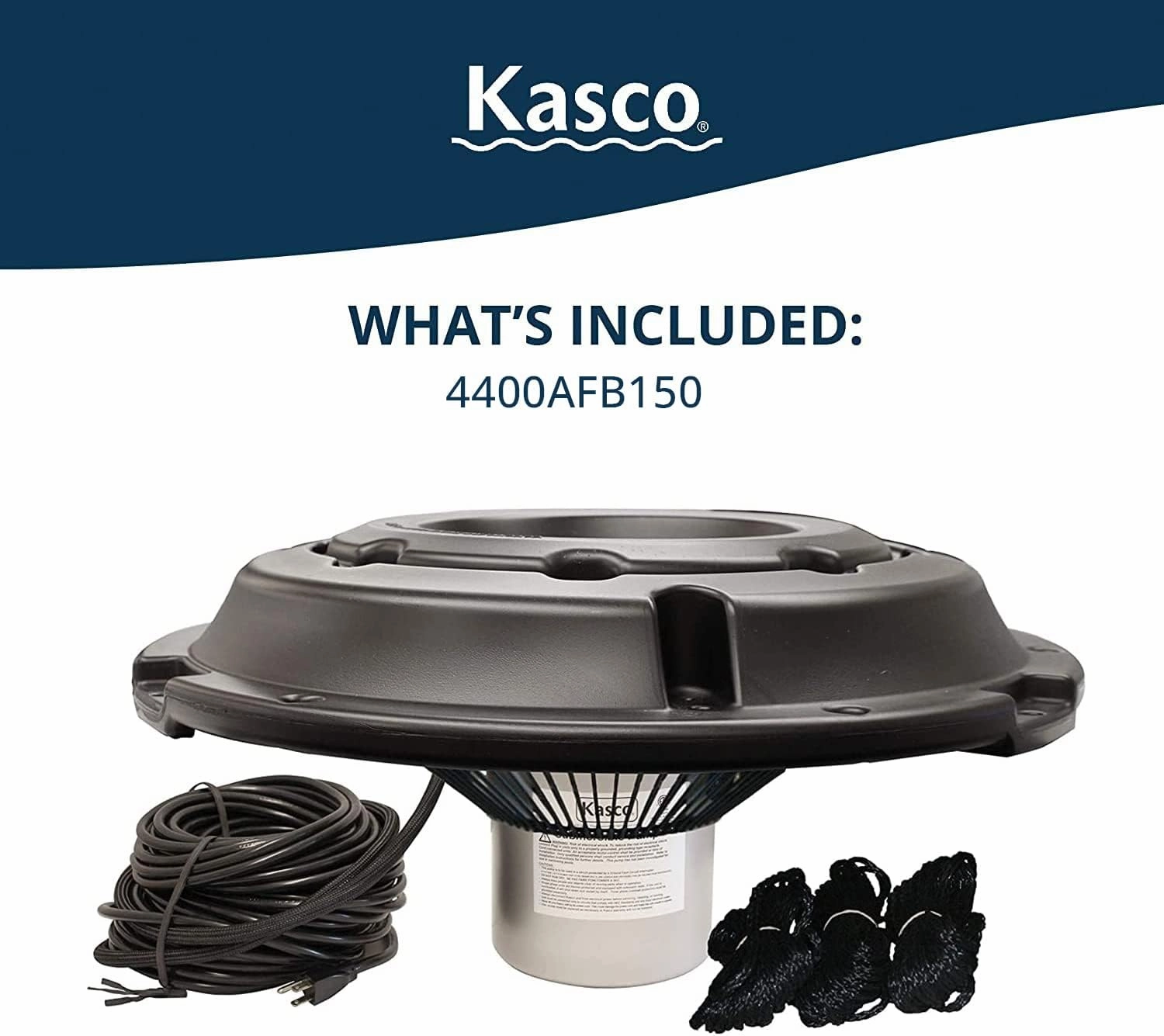 Kasco 1HP Surface Aerator -120V with 150 ft Electric Power Cord | Efficient Surface Aeration for Lakes & Pond | Maximum Circulation for Clear Healthy Water