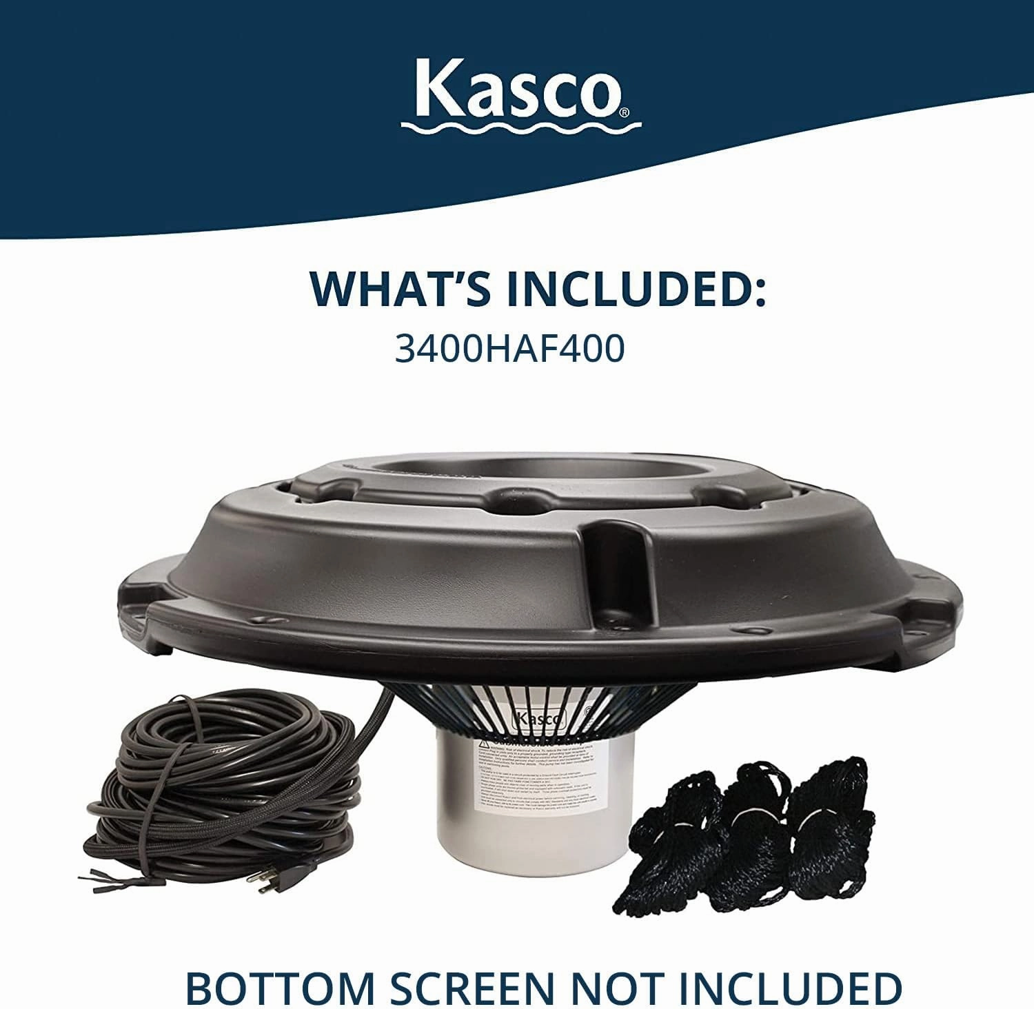 Kasco 3/4HP Surface Aerator -240V with 400 ft Electric Power Cord | Efficient Surface Aeration For Lakes & Pond | Maximum Circulation for Clear Healthy Water