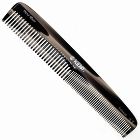 Kent 9T Graphite Fine Tooth and Wide Tooth Detangler Hair Combs - Large Handmade and Saw-Cut Dressing Comb - Wet Hair Comb for Women and Durable Grooming Comb for Men Made in England