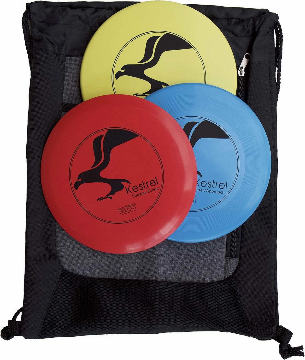 Kestrel Disc Golf Beginner Set Bundle | 3 Discs   Bag | Includes Fairway Driver, Mid-Range and Putter