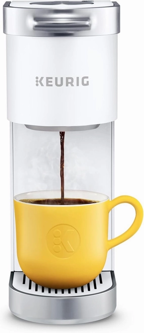 Keurig K-Mini Plus Single Serve K-Cup Pod Coffee Maker, with 6 to 12oz Brew Size, Stores up to 9 K-Cup Pods, Travel Mug Friendly, Matte White