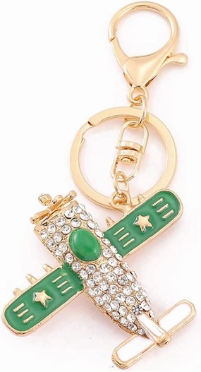 Keychain Airplane Pendant Keychain Rhinestone Crystal Keyring Car Key Chain Key Holder Handbag Purse Charm, Gift Ideas for Her and Him, Gift Exchange Ideas, One Color, One Size