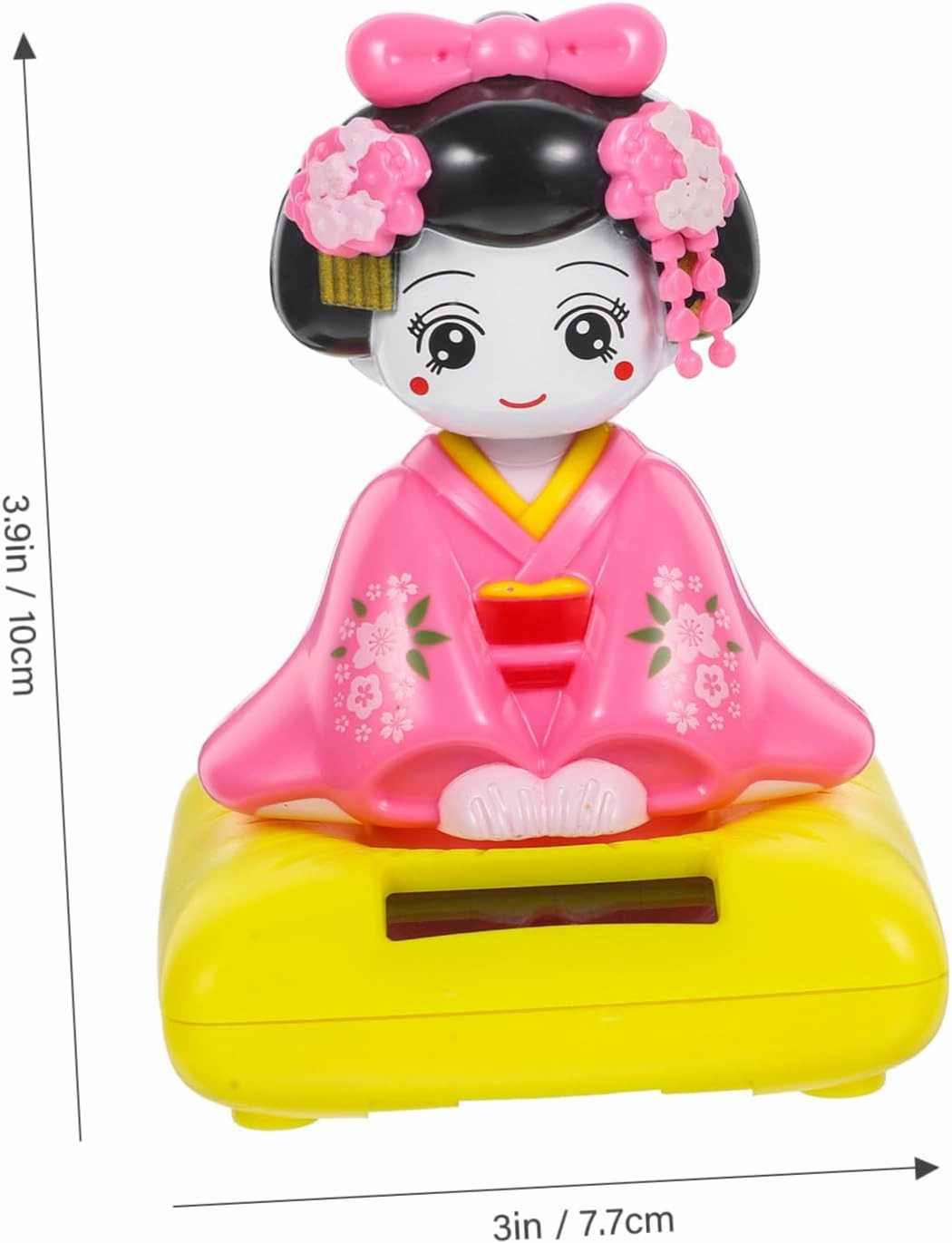 KICHOUSE Shaking Kimono Doll Figurine Cute Cartoon Ornament for Car Interior Delicate Decoration Cheerful Dashboard Accessory for Desktops Gardens