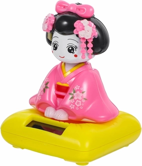 KICHOUSE Shaking Kimono Doll Figurine Cute Cartoon Ornament for Car Interior Delicate Decoration Cheerful Dashboard Accessory for Desktops Gardens