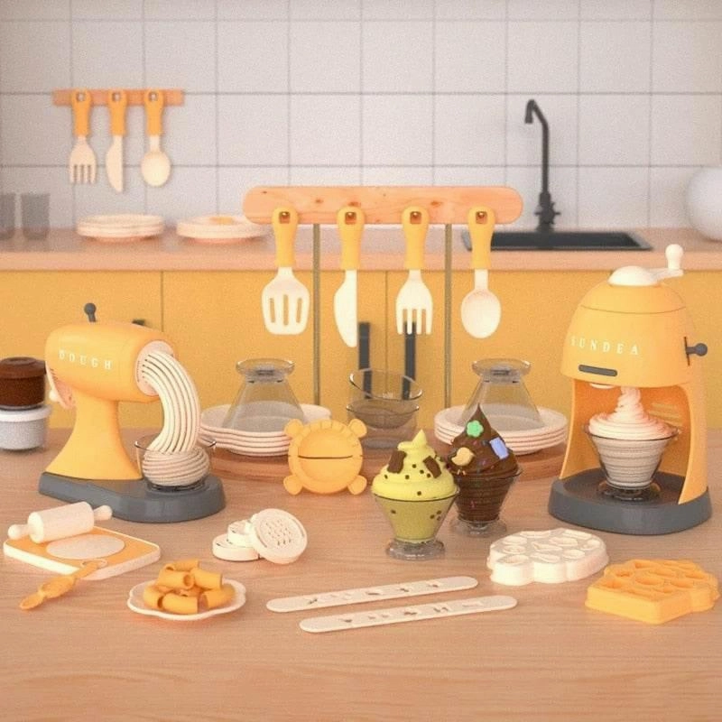 Kids Kitchen Mold Toy Set - DIY Food Play Kit