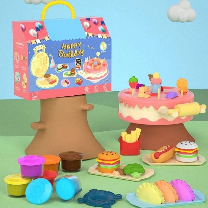 Kids Kitchen Mold Toy Set - DIY Food Play Kit