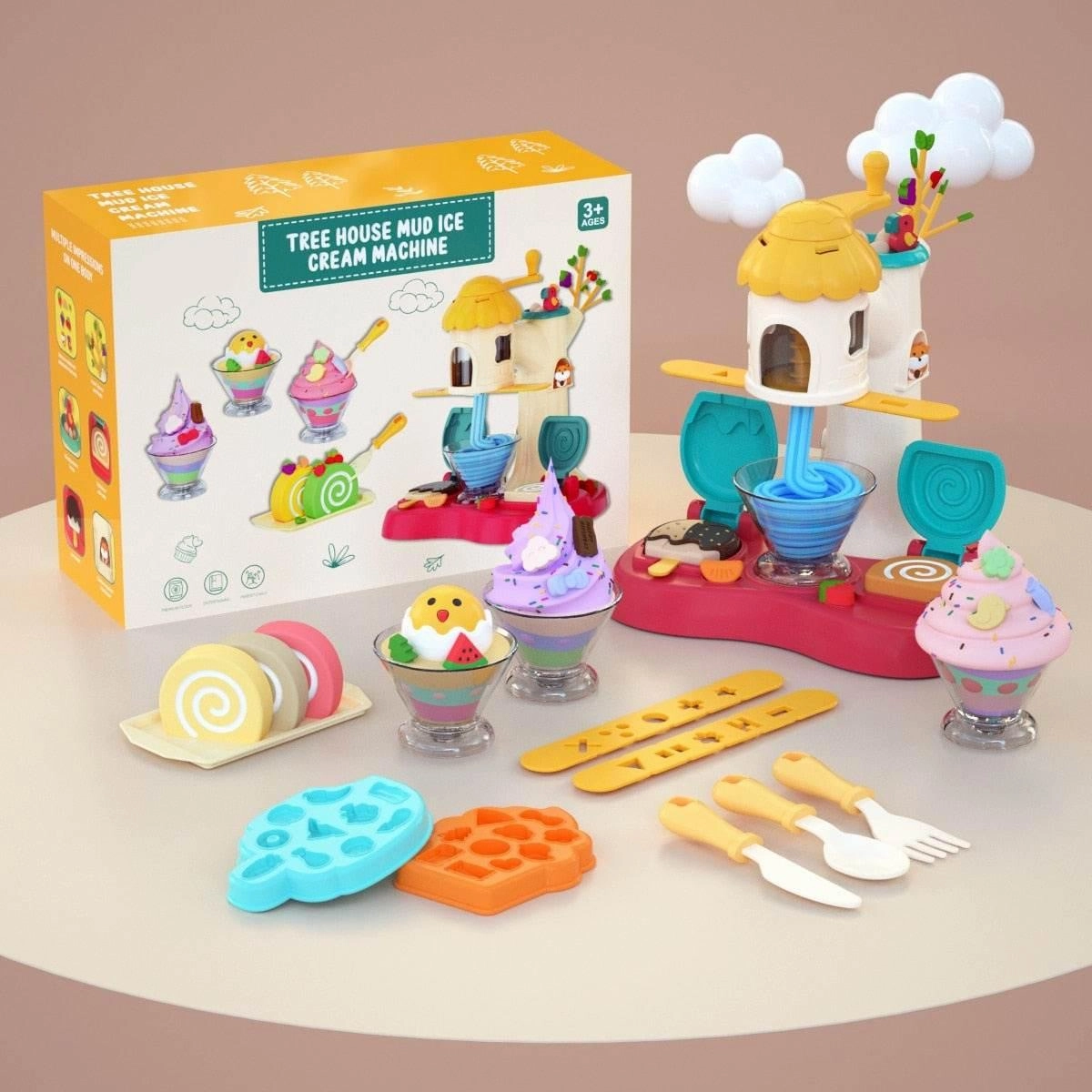Kids Kitchen Mold Toy Set - DIY Food Play Kit