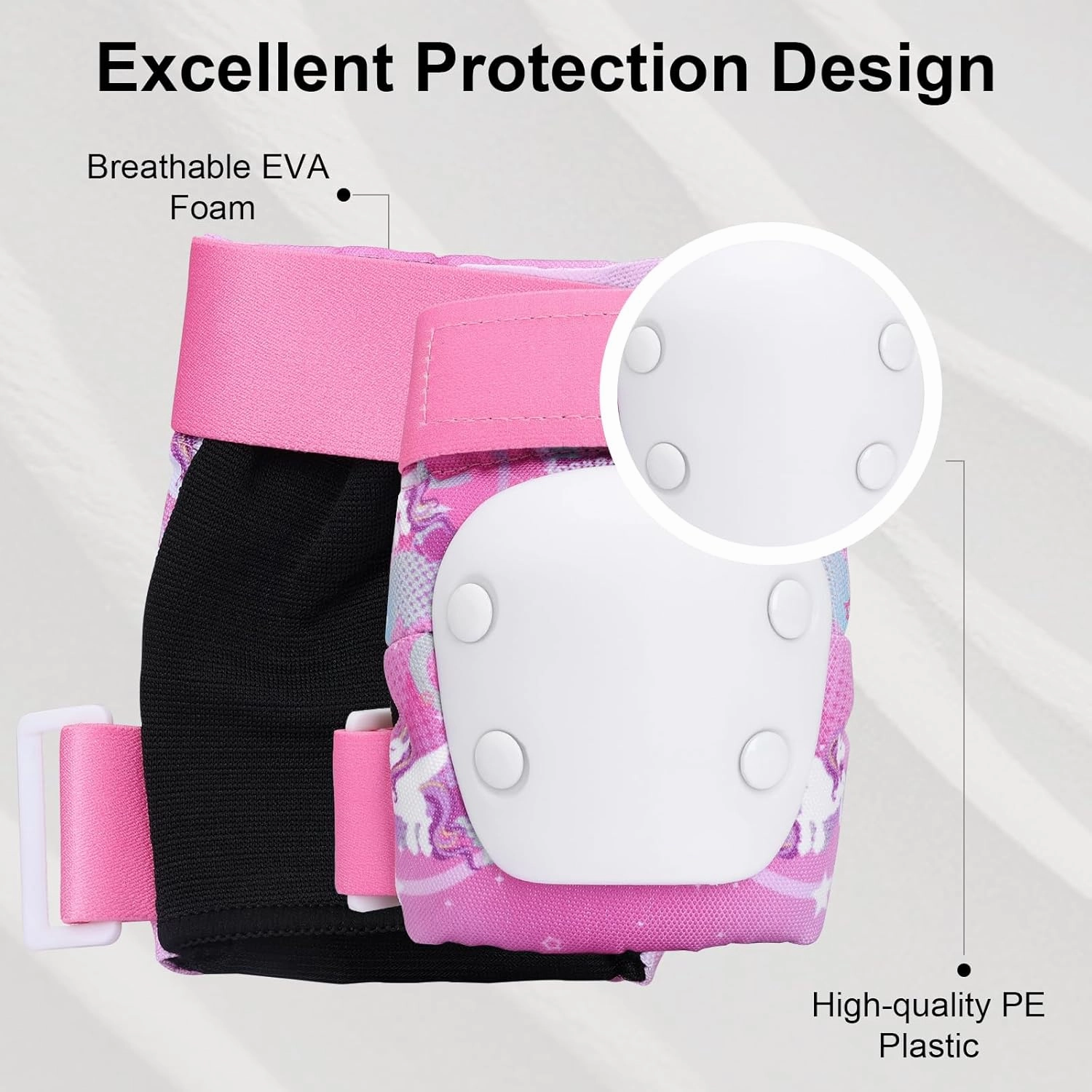 Kids Knee and Elbow Pads Set for Children Ages 3-5/5-8, Toddler Protective Gear Set for Roller Skating, Cycling, Skateboarding, Inline Skating, Scooter Riding Sports