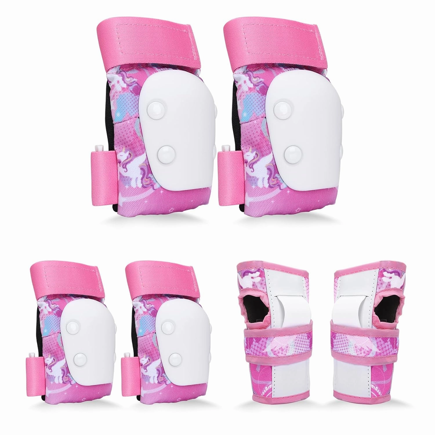 Kids Knee and Elbow Pads Set for Children Ages 3-5/5-8, Toddler Protective Gear Set for Roller Skating, Cycling, Skateboarding, Inline Skating, Scooter Riding Sports