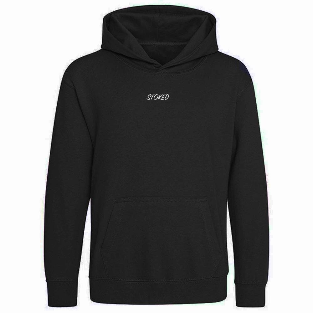 Kids Lightweight Script Hoodie Black