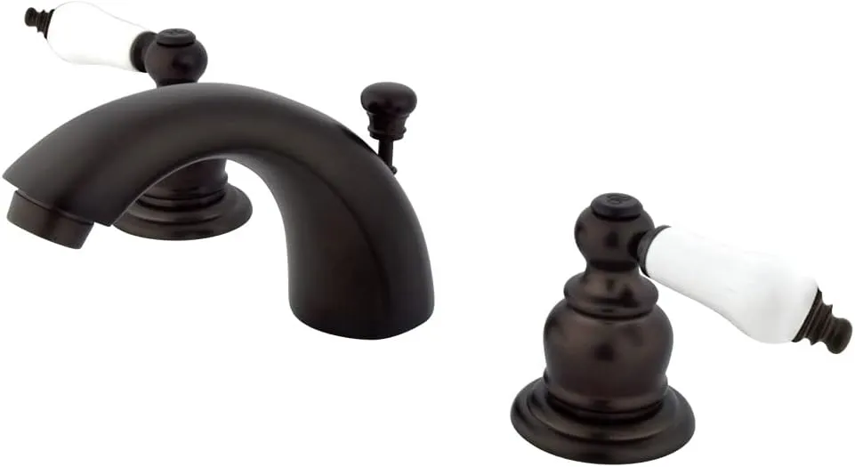 Kingston Brass KB945B Victorian Mini-Widespread Bathroom Faucet, Oil Rubbed Bronze, 4.5 x 3.5 x 2.06