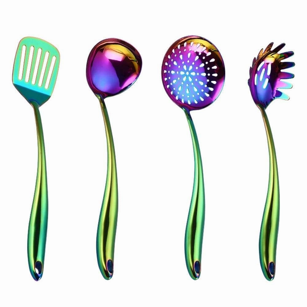 KitchenCraft Elegant Kitchen Utensil Set with Long Handles for Daily Use