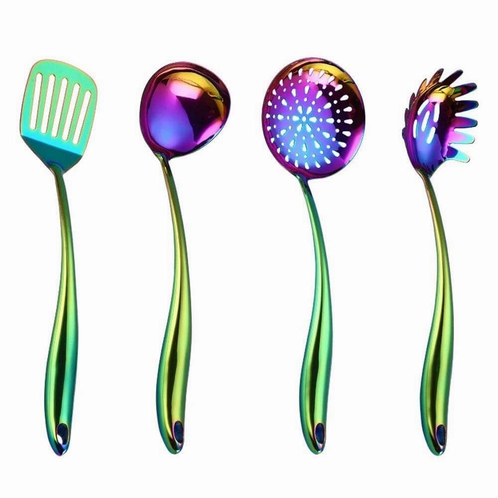 KitchenCraft Elegant Kitchen Utensil Set with Long Handles for Daily Use