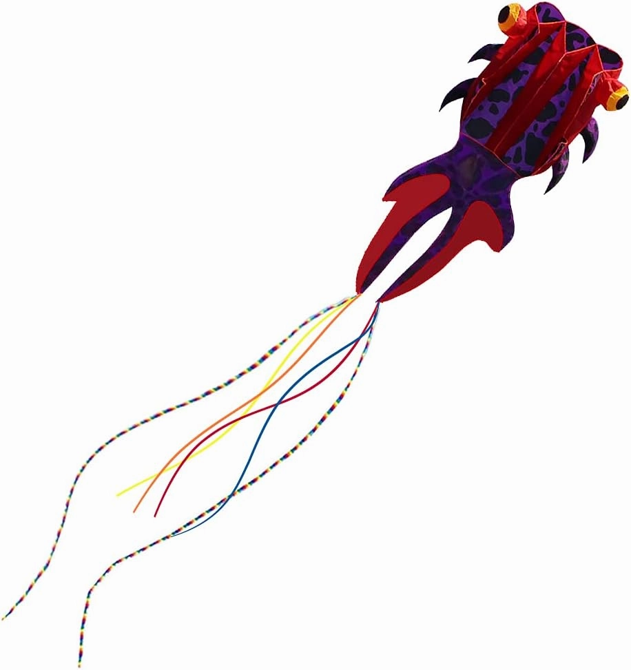 Kizh Kite Giant 3D Dolphin Frameless Soft Parafoil Kites for Kids and Adults Easy Flyer Kite for Beach Park Garden Playground