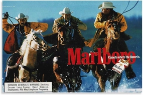 KJJLNRQ Marlboro Western Cowboy Canvas Wall Art Poster for Room Aesthetic and Decor - Living Room Bedroom Office - 24x36inch(60x90cm) Unframe-style