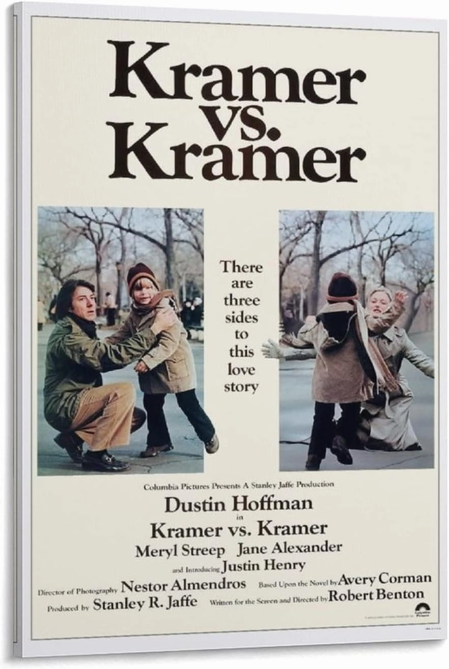 Kramer Vs. Kramer Movie Posters (1) Wall Art Paintings Canvas Wall Decor Home Decor Living Room Decor Aesthetic 12x18inch(30x45cm) Frame-Style