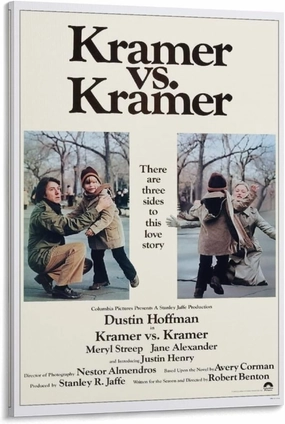 Kramer Vs. Kramer Movie Posters (1) Wall Art Paintings Canvas Wall Decor Home Decor Living Room Decor Aesthetic 12x18inch(30x45cm) Frame-Style