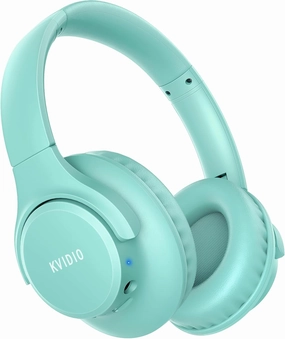 KVIDIO Bluetooth Headphones Over Ear, 65 Hours Playtime Wireless Headphones with Microphone,Foldable Lightweight Headset with Deep Bass,HiFi Stereo Sound for Travel Work Cellphone
