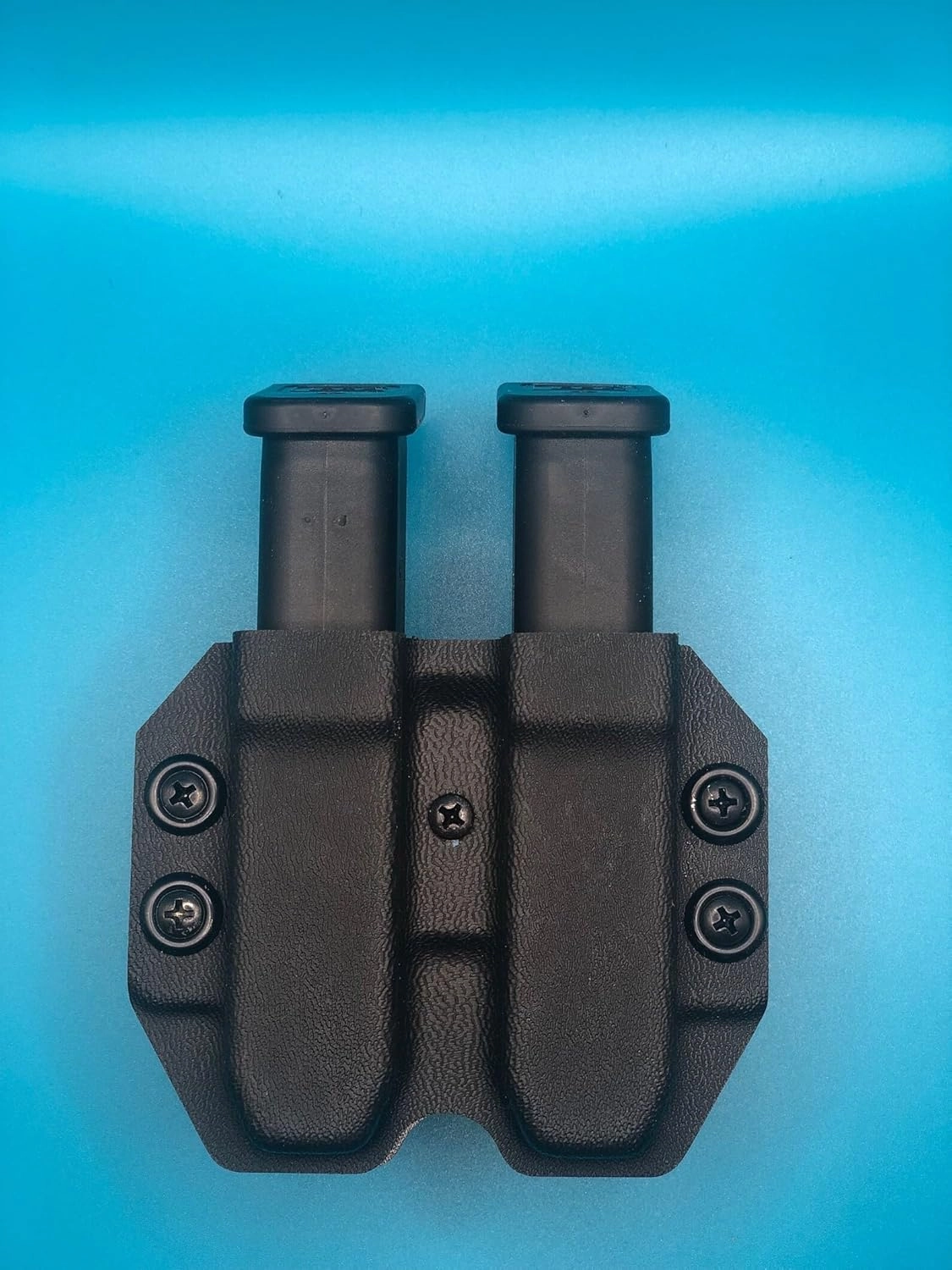 Kydex 9MM/40SW MOLLE Duty Style Double Mag Carrier | Veteran Made in The USA | Premium Mag Holster Pouch with MOLLE Strap for Double Stack Mags